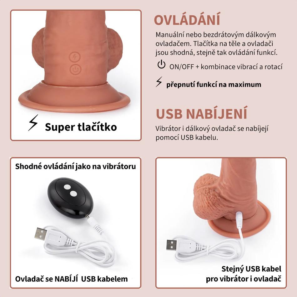 BOOM rotační vibrátor s přísavkou tělový - Image 4