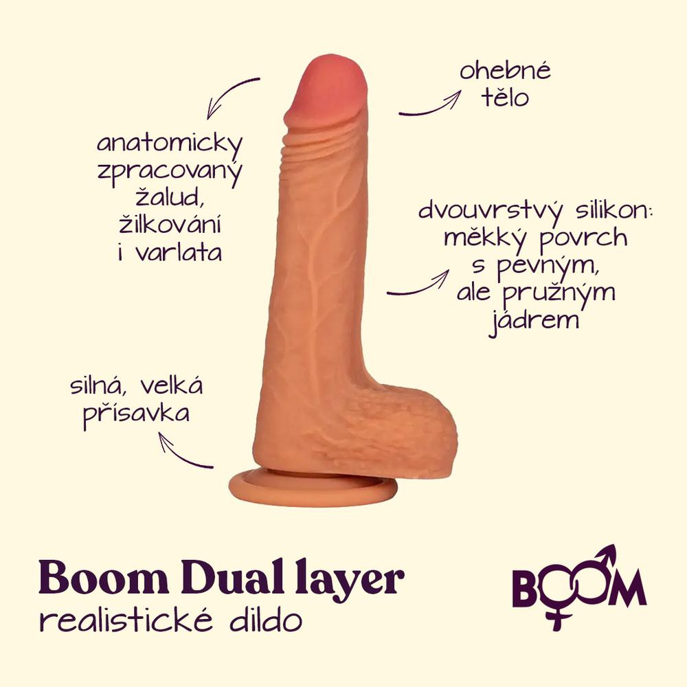 BOOM dual layer ultra realistické dildo tělové - Image 2