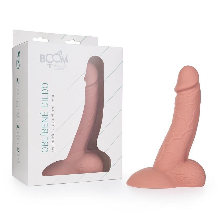 BOOM realistické dildo z tekutého silikonu tělové