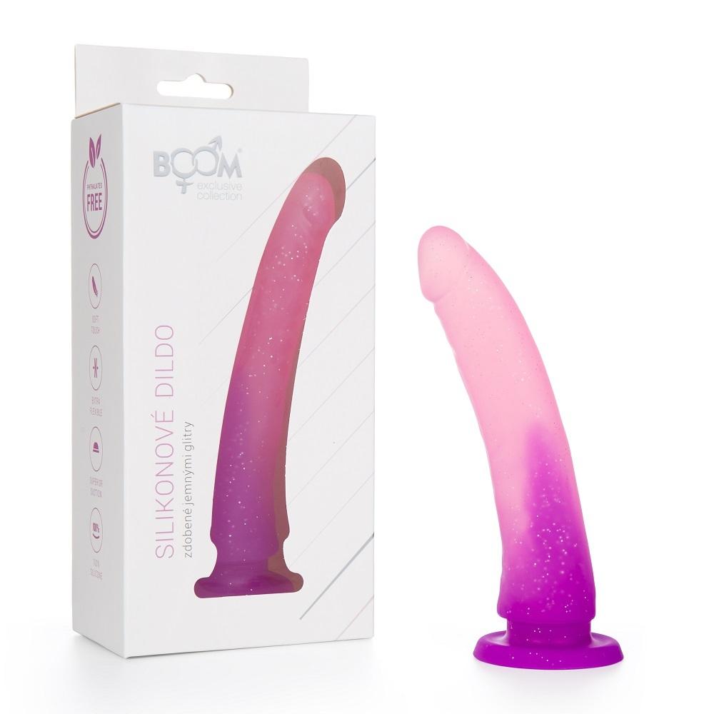 BOOM silikonové dildo zdobené jemnými glitry - Image 7