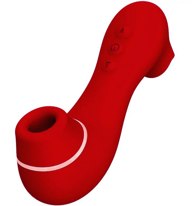 Romant Laurence oboustranný Suction stimulátor klitorisu červený