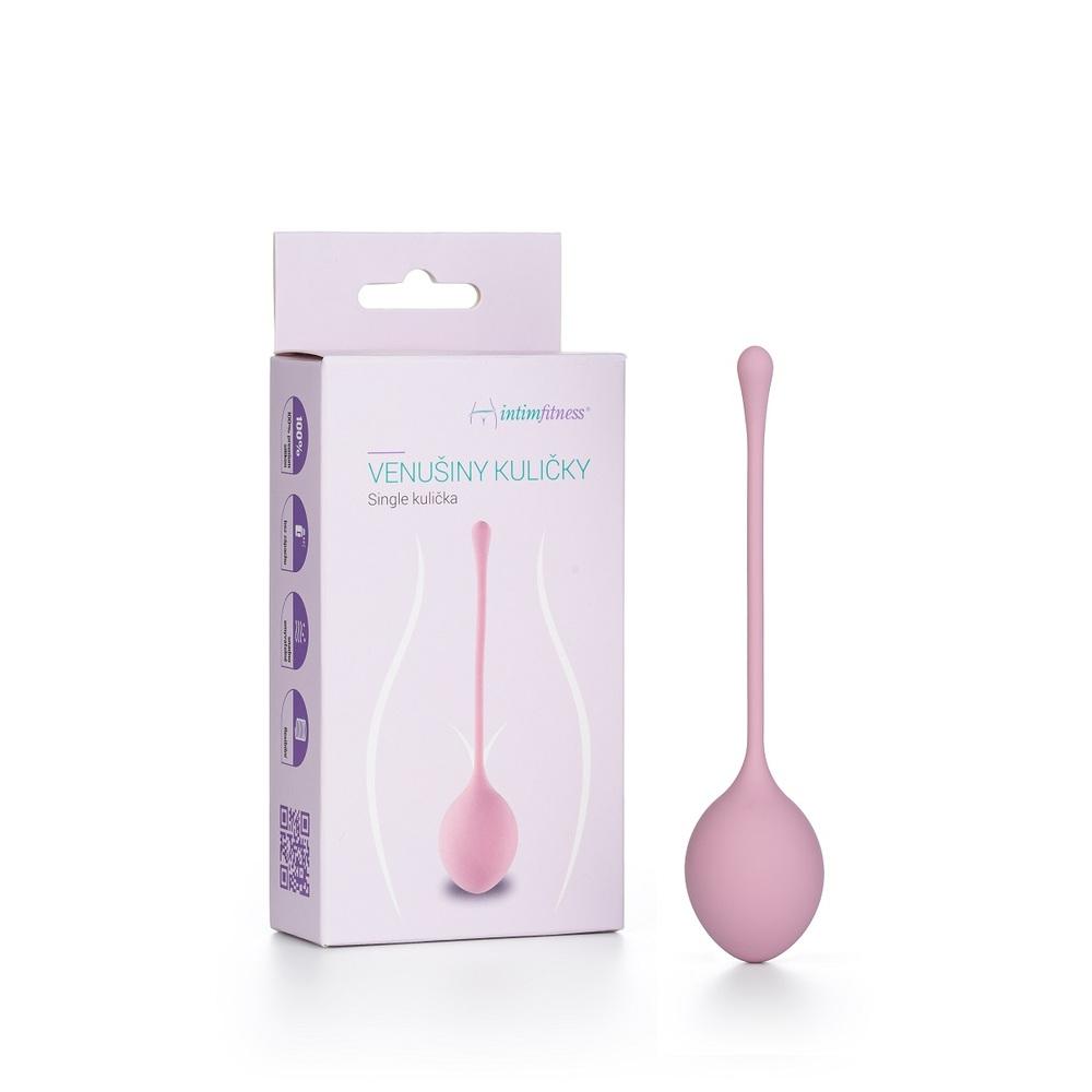 Intimfitness Venušiny kuličky single kulička růžová