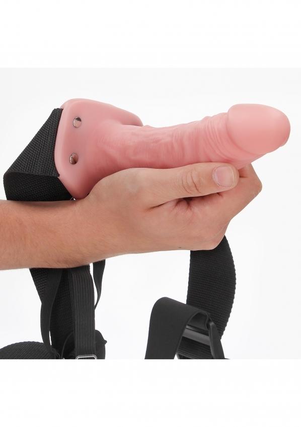 Realrock Hollow Strap-on dutý připínací penis 16 cm  - tělový - Image 2
