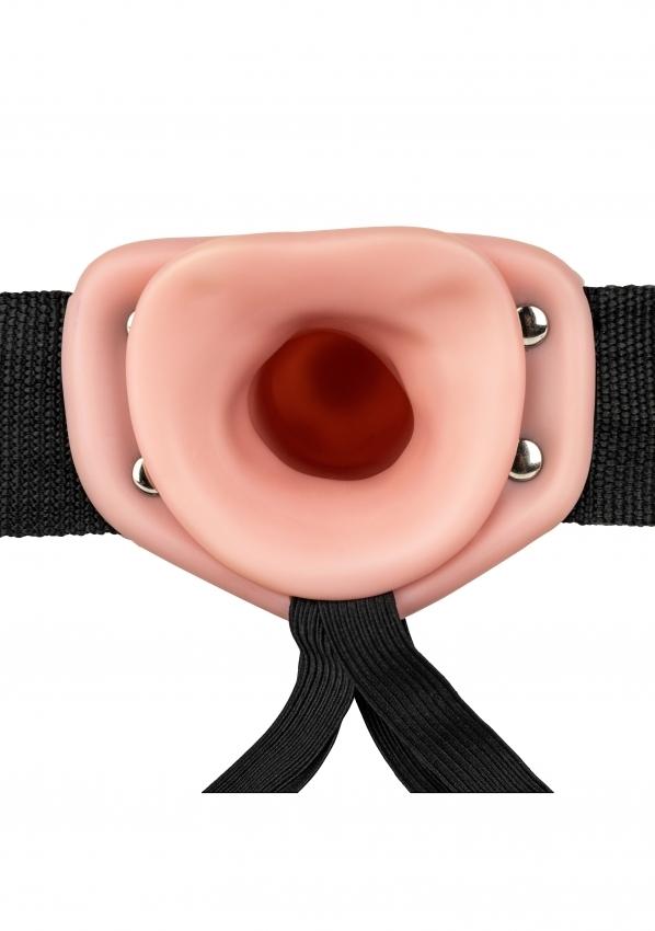 Realrock Hollow Strap-on dutý připínací penis 16 cm  - tělový - Image 3