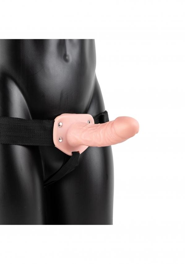 Realrock Hollow Strap-on dutý připínací penis 16 cm  - tělový - Image 5