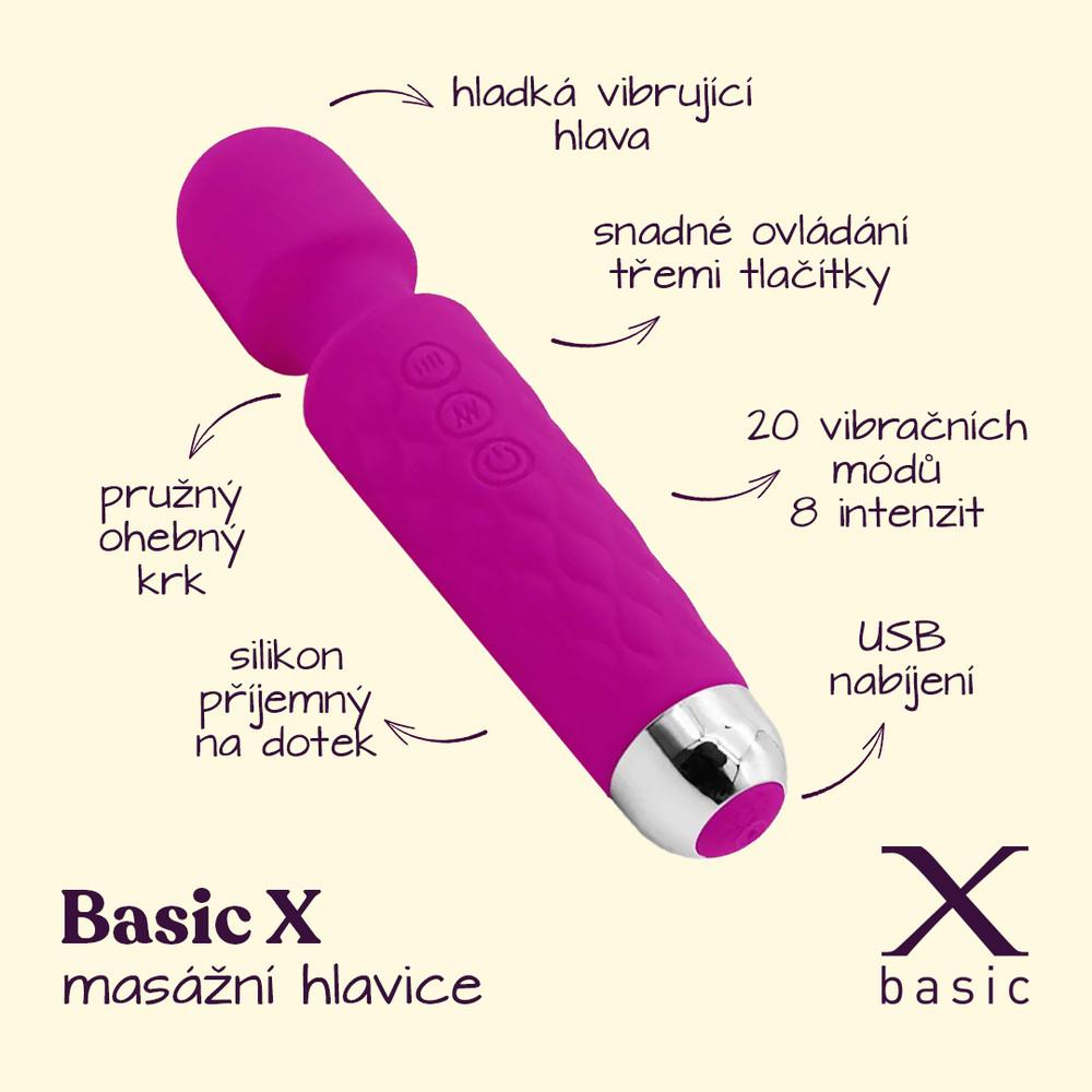 BASIC X masážní hlavice fialová - Image 2