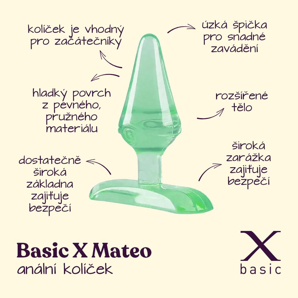 BASIC X Matteo anální kolíček zelený