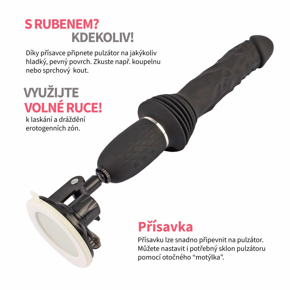 BASIC X Ruben pulzační vibrátor černý - Obrázek 4