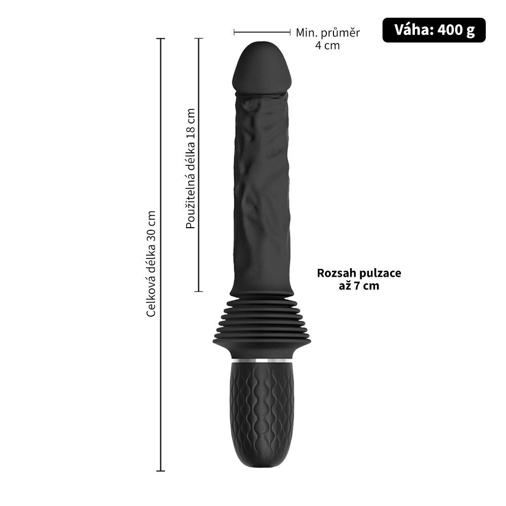 BASIC X Ruben pulzační vibrátor černý - Obrázek 3