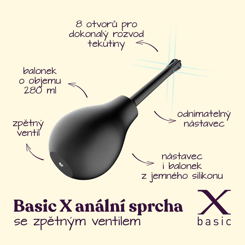 BASIC X anální sprcha se zpětným ventilem černá - Image 2
