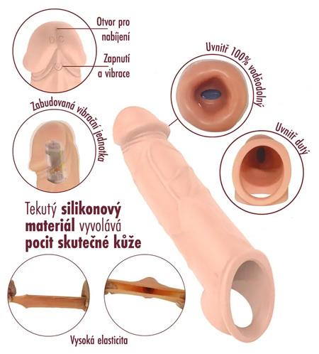 BASIC X vibrační návlek na penis tělový - Image 4