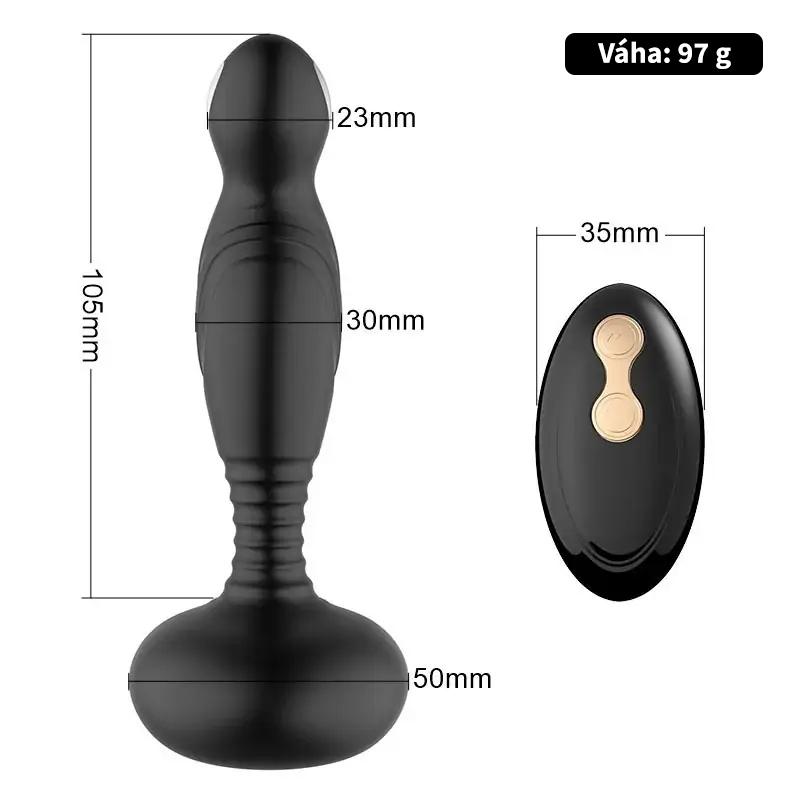 BASIC X Ralph stimulátor prostaty s pohyblivou špičkou a elektrostimulací černý - Image 3