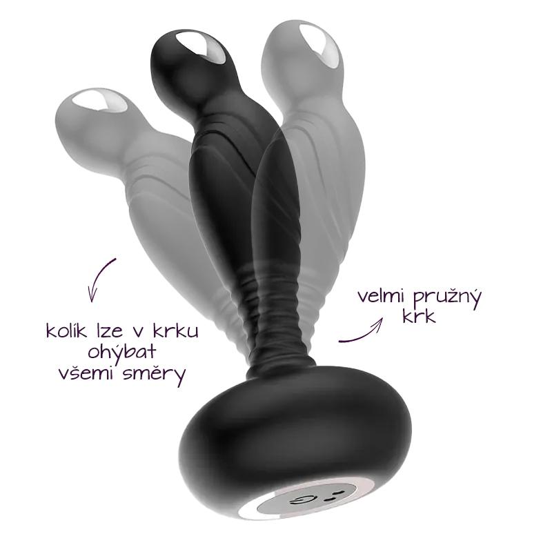 BASIC X Ralph stimulátor prostaty s pohyblivou špičkou a elektrostimulací černý - Image 4