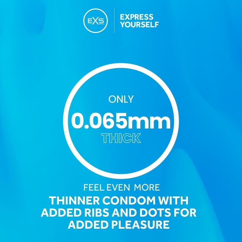 EXS Ribbed and Dotted pack Kondomy 48 ks