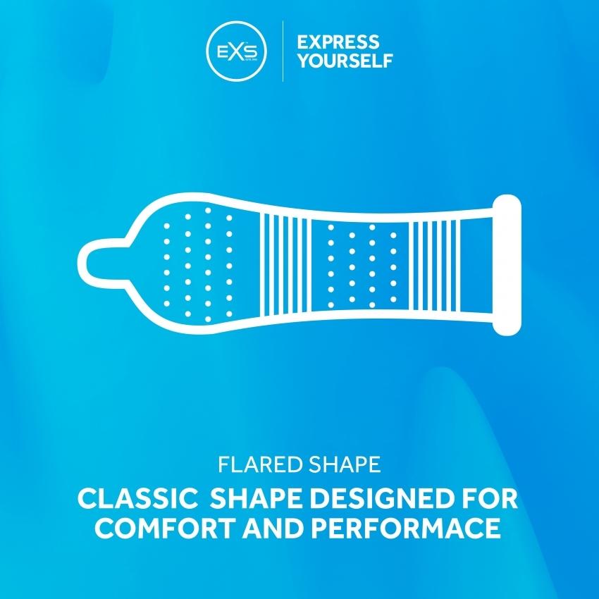 EXS Ribbed and Dotted pack Kondomy 48 ks