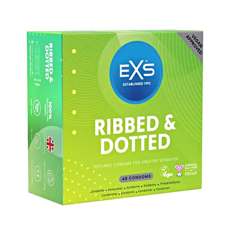 EXS Ribbed and Dotted pack Kondomy 48 ks