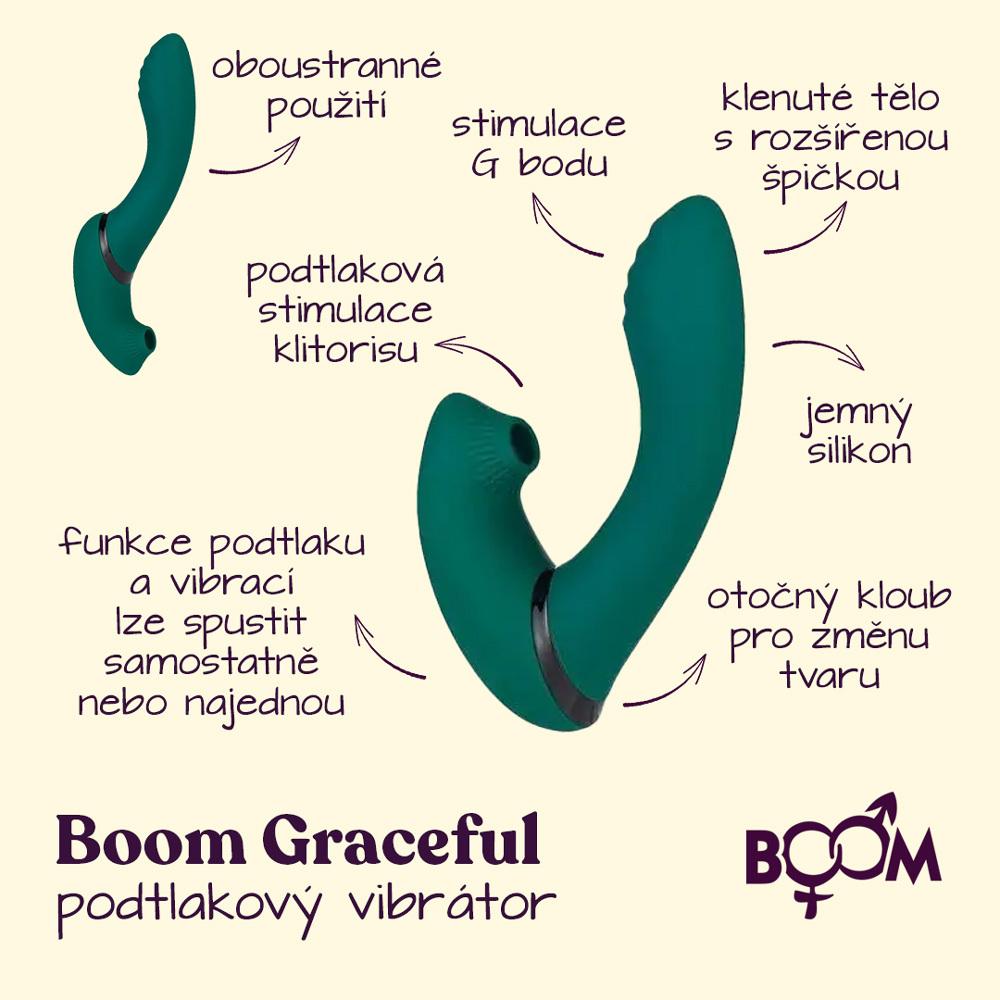 BOOM GRACEFUL kloubový podtlakový vibrátor - Image 2