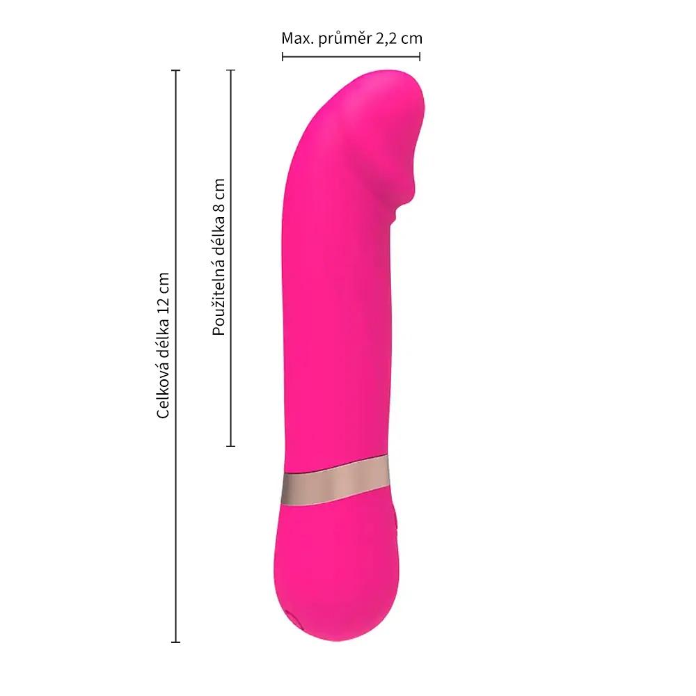 Lucius dobíjecí realistický minivibrátor růžový - Obrázek 2
