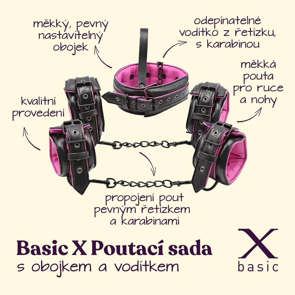 BASIC X poutací sada s obojkem a vodítkem - Image 2
