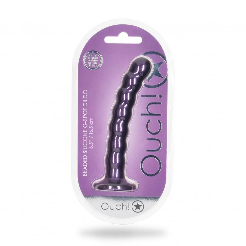 OUCH! Beaded silicone G-spot dildo 17 cm - Image 4