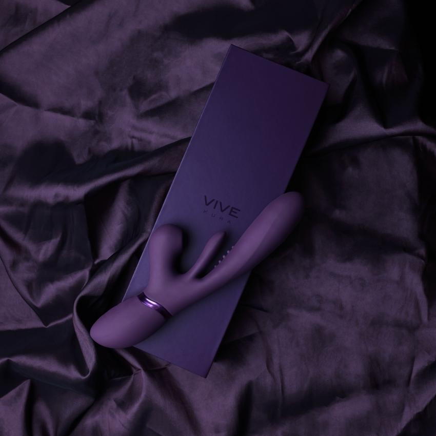 VIVE Kura G-Spot Vibrátor se stimulací klitorisu – fialový