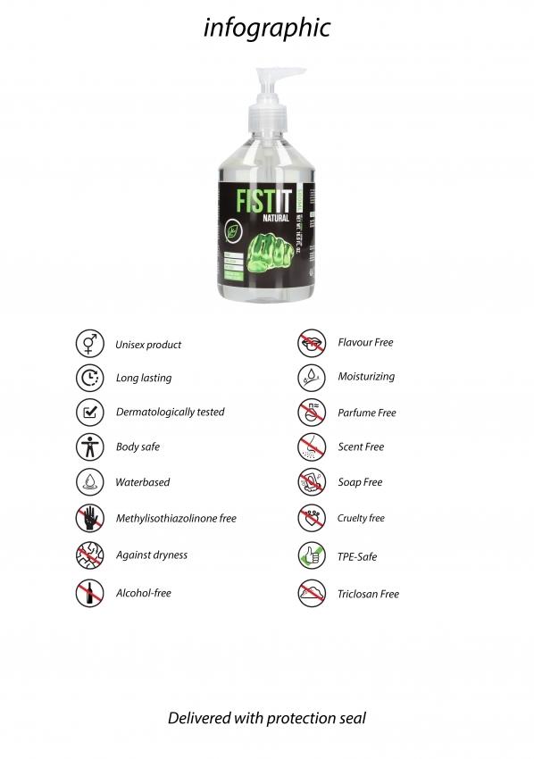 Fist-it! Natural Lubrikační gel 500 ml - Image 2
