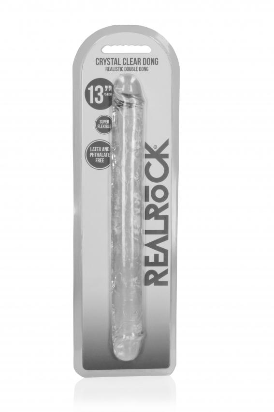 Realrock Oboustranné dildo 34 cm - transparentní - Image 5
