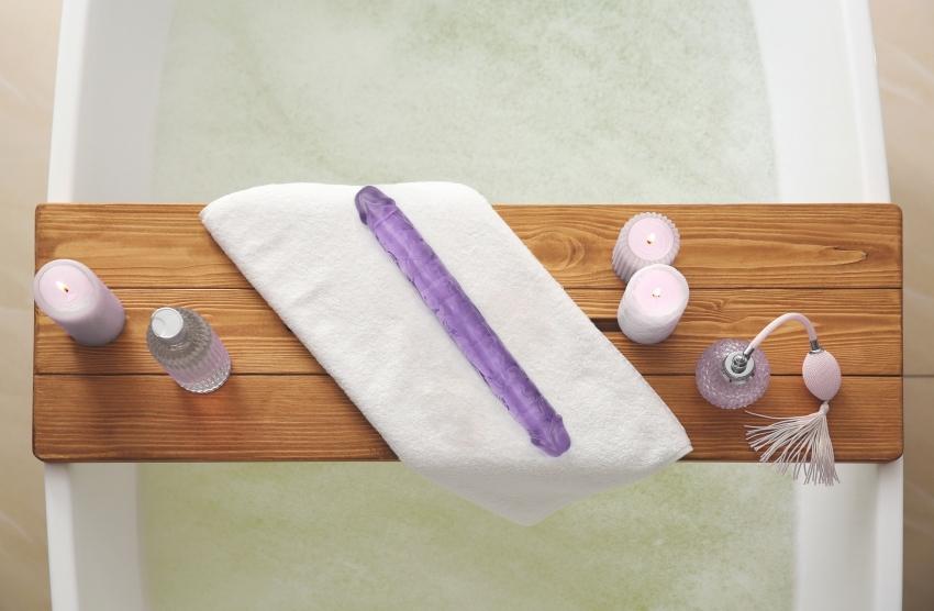 Realrock Oboustranné dildo 34 cm - transparentní - Image 6
