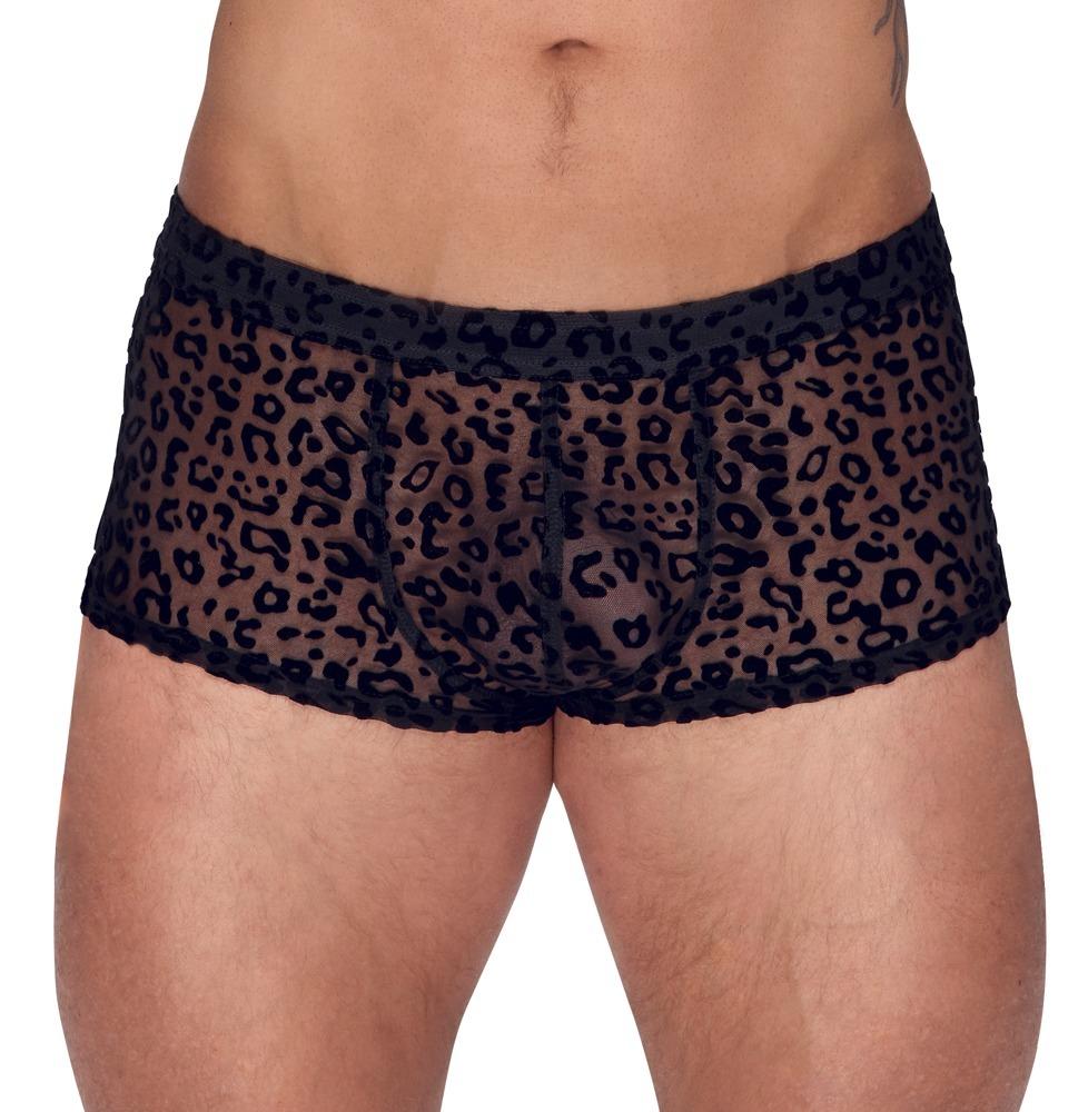 Levně NOIR Pánské boxerky vzor leopard: XL