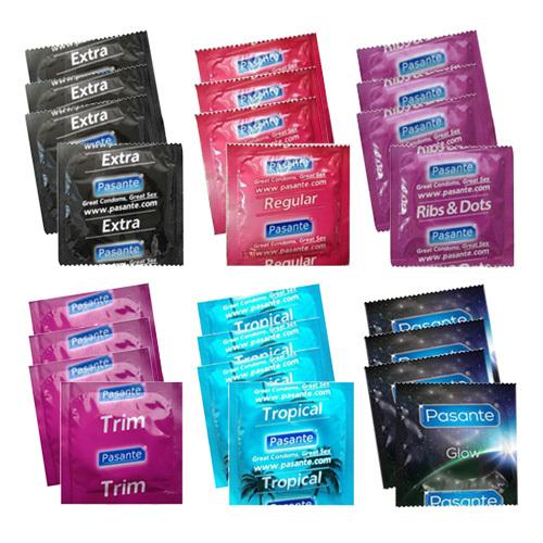 Levně Pasante kondomy Testovací sada č.3 - 24 ks