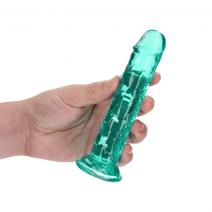 Realrock Realistické dildo s přísavkou 15,5 cm - tyrkysové - Image 2