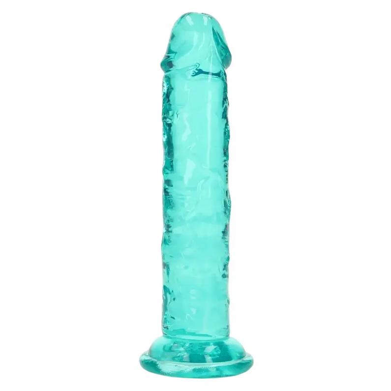 Realrock Realistické dildo s přísavkou 15,5 cm - tyrkysové