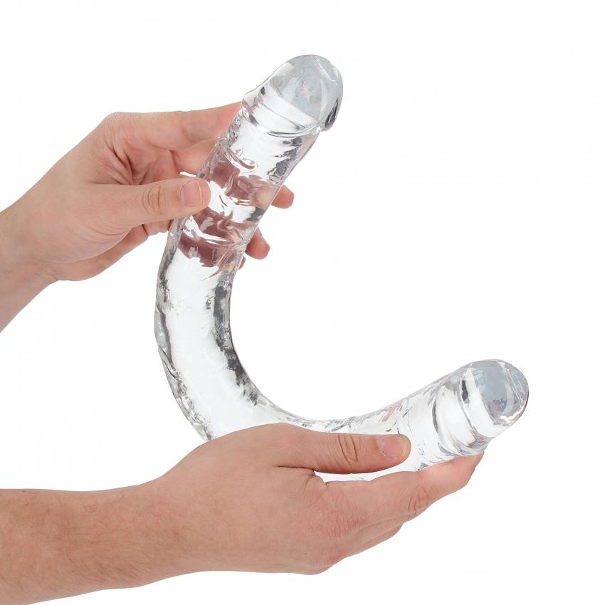 Realrock Oboustranné dildo 45 cm - transparentní - Image 2