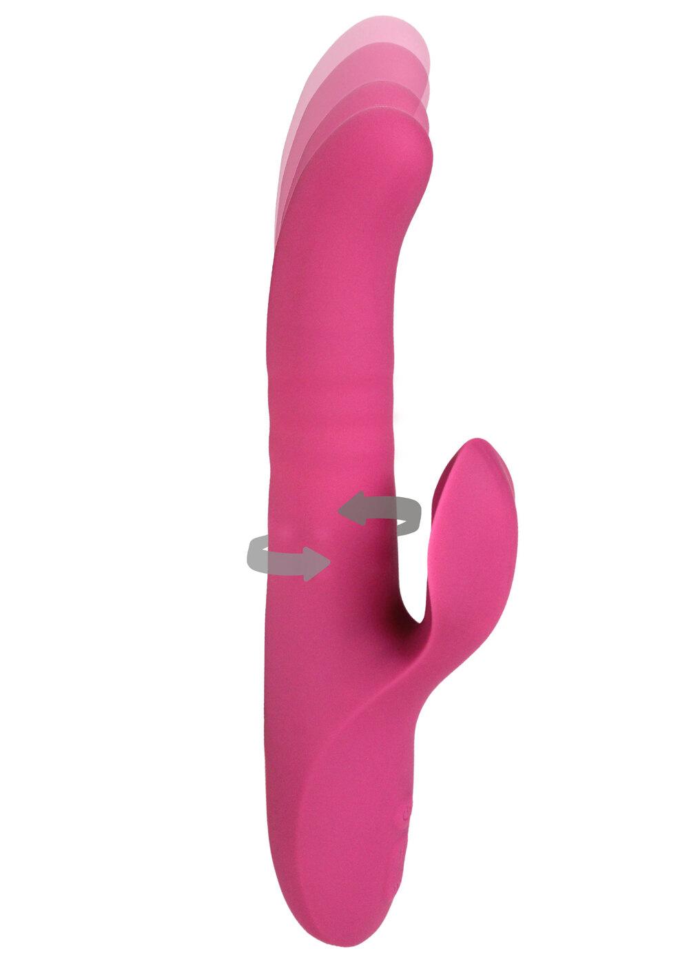 Levně ToyJoy Venus Thrusting Rotating Vibe Pink