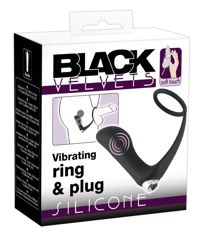 Black Velvets Vibrační anální kolík s erekčním kroužkem - Image 7