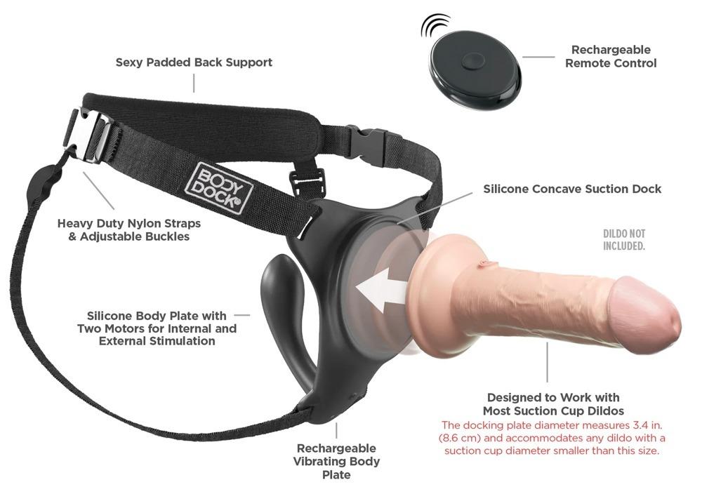 Body Dock G-spot Pro Strap-on postroj s vnitřním vibrátorem - Image 2