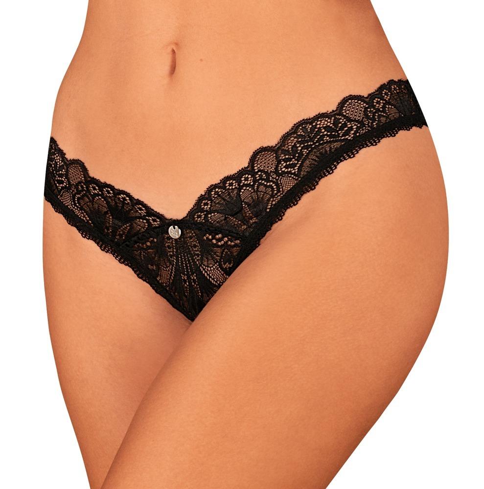 Obsessive Tanga bez rozkroku Donna Dream - černé: M/L