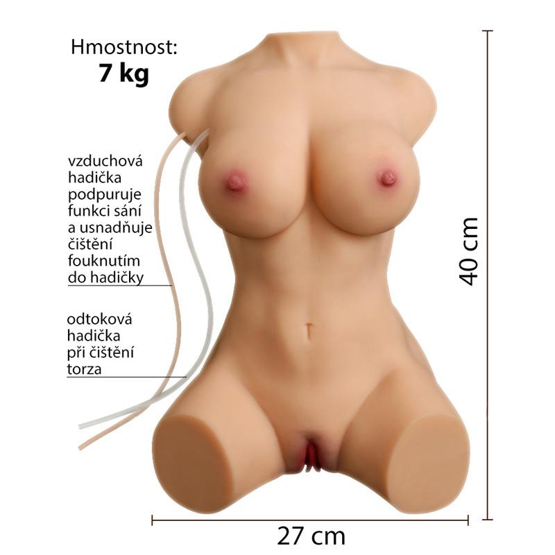 BASIC X Beatrix 7kg ženské torzo s vibrací a sáním - Image 3