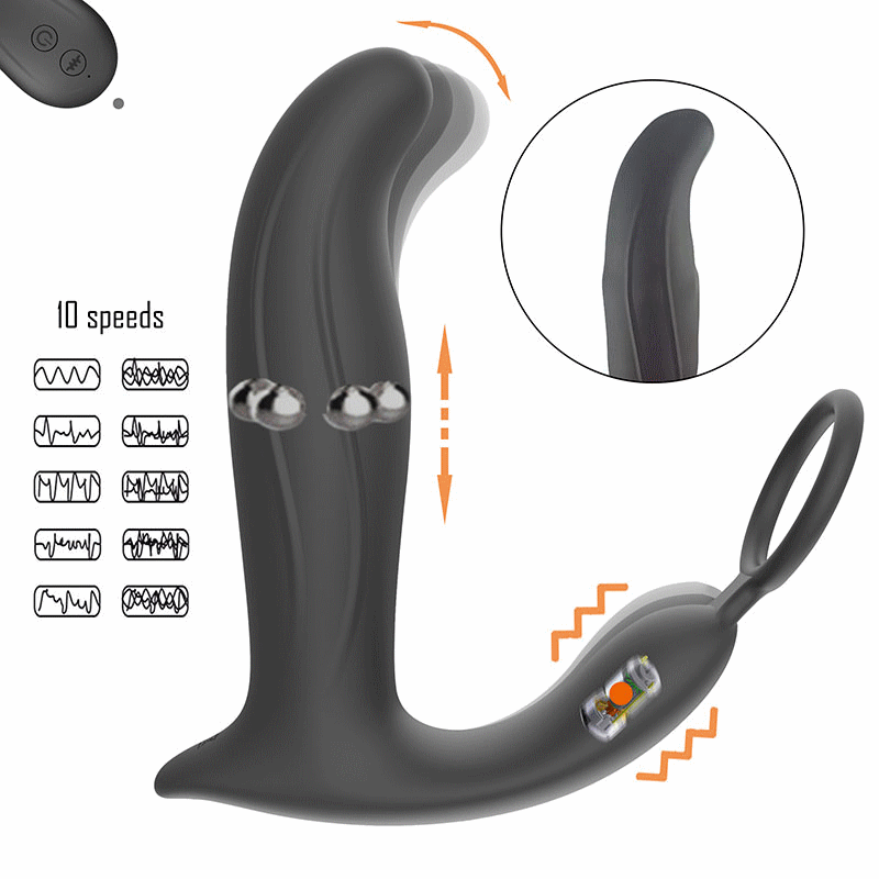 BASIC X Jerry stimulátor prostaty na dálkové ovládání černý