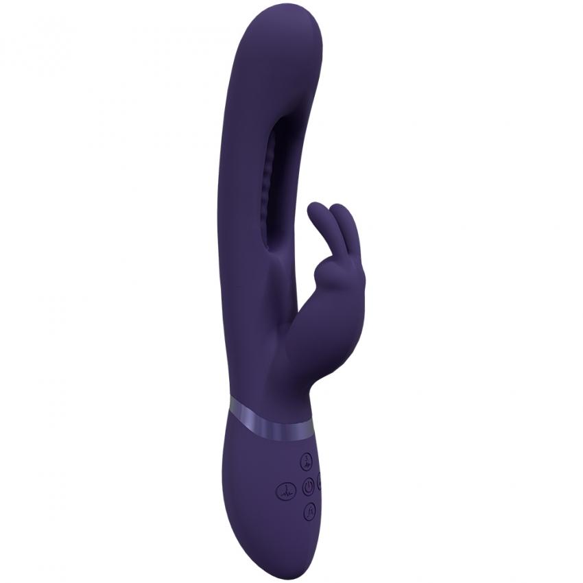 Levně Rabbit Vive Mika fialový silikonový na bod G a klitoris 23,2 x 3,3 cm