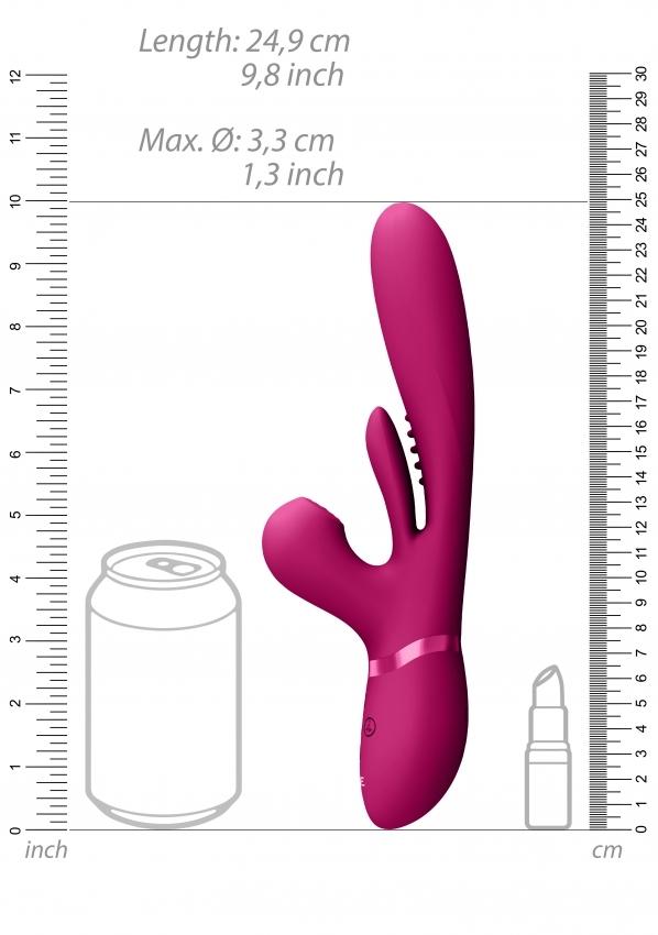 VIVE Kura G-Spot Vibrátor se stimulací klitorisu – růžový