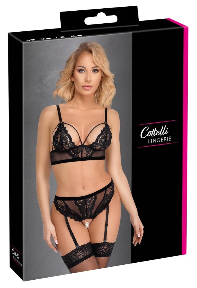 Cottelli Lingerie Krajkový set - černý: S - Image 7