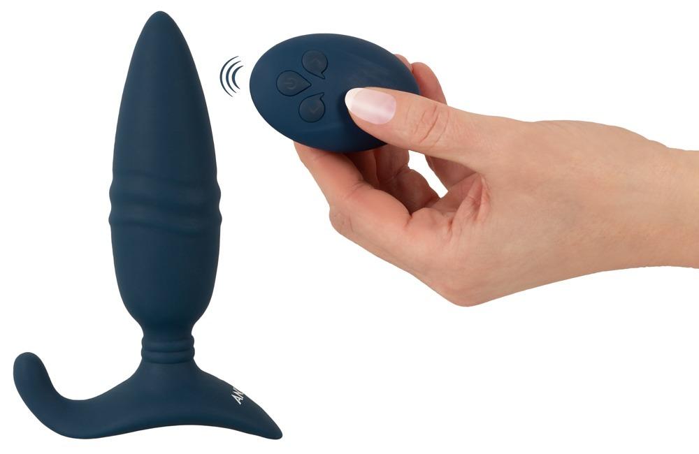 ANOS RC Vibrační anální kolík s přirážením