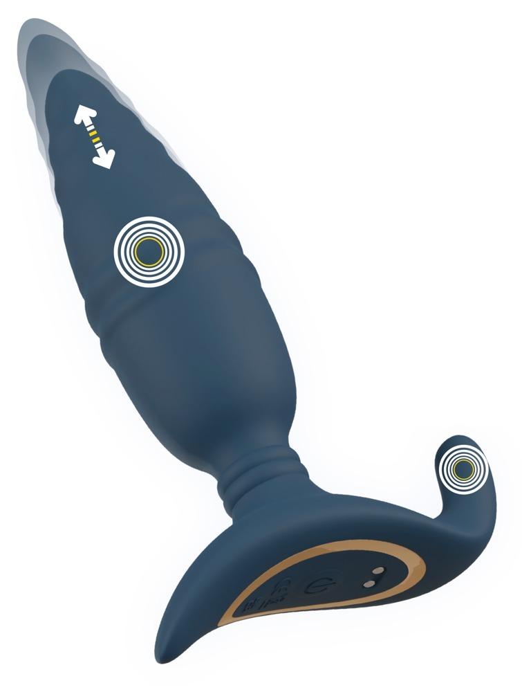 ANOS RC Vibrační anální kolík s přirážením