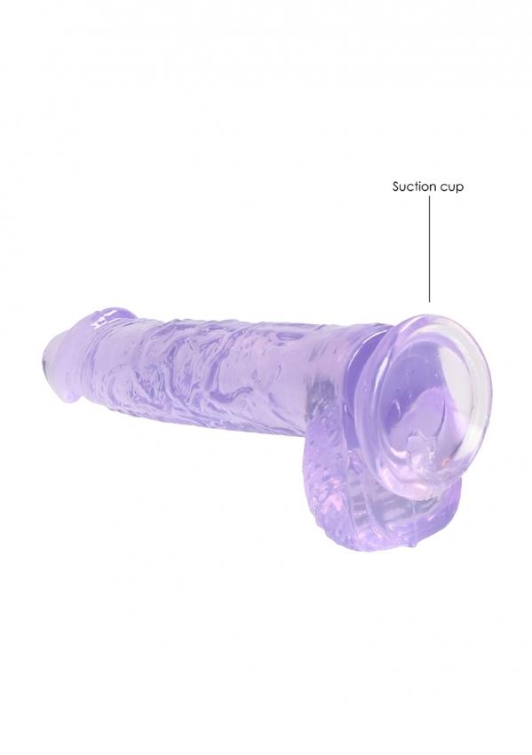Realrock gelové dildo s přísavkou 16 cm fialové - Image 3