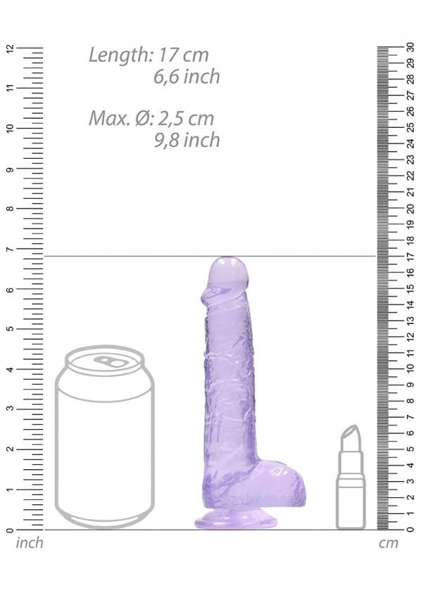 Realrock gelové dildo s přísavkou 16 cm fialové - Image 4