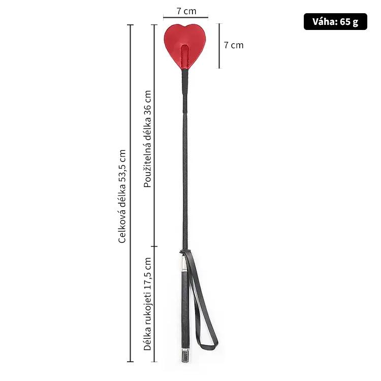 BASIC X HeartBite - bičík ve tvaru srdce – červený - Image 2
