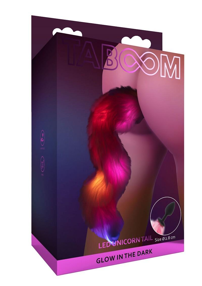 Taboom Unicorn Anální kolík se svítícím ocasem LED - Image 4