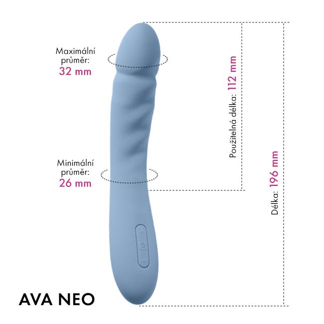 Svakom Ava Neo vibrátor s pulzacemi – modrý