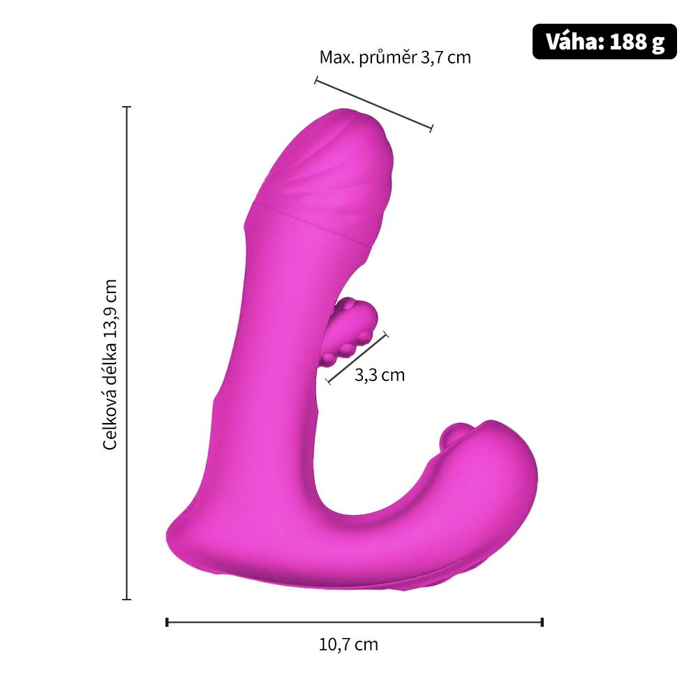 BASIC X TickTack vibrátor do kalhotek růžový - Obrázek 3